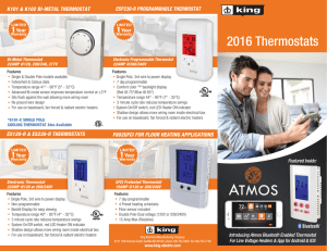 2016 Thermostats