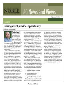 Grazing event provides opportunity (PDF version)