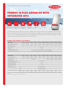 Fronius IG Plus Advanced Data Sheet