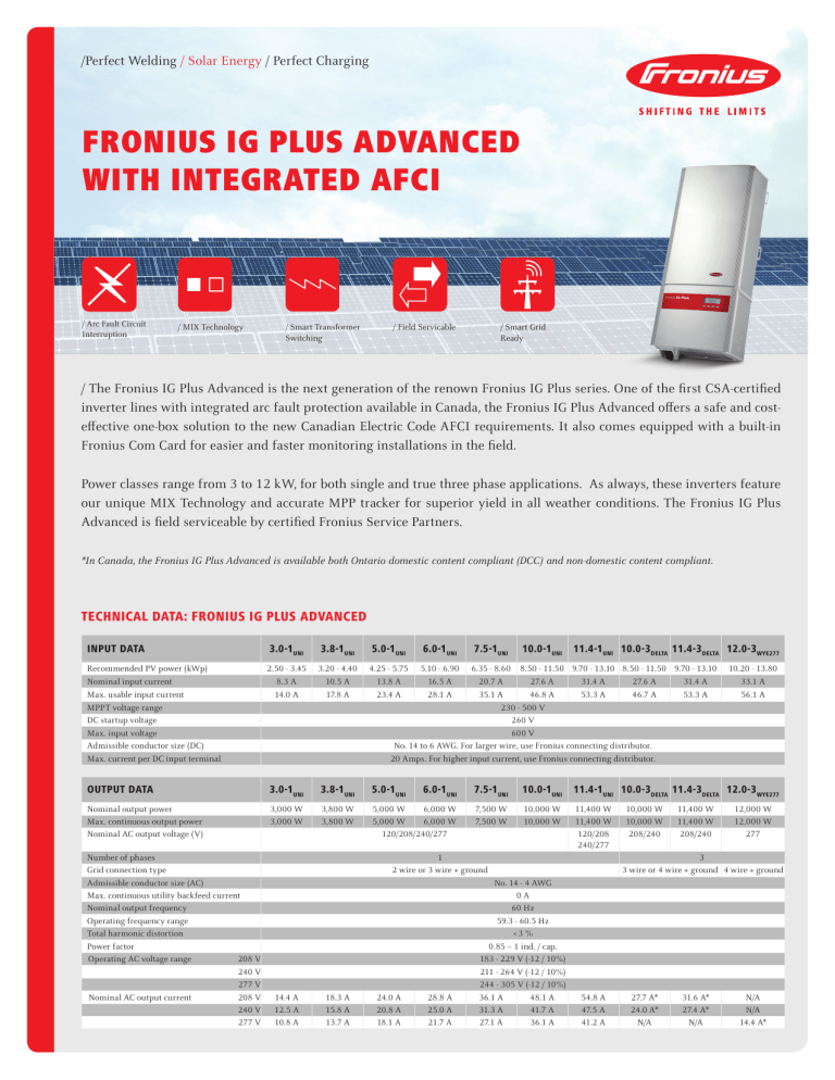 Fronius Ig Plus Installation Manual