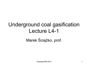 Underground coal gasification