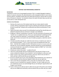 Writing a Professional Biosketch: Guide & Tips