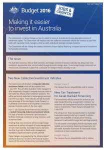 New Collective Investment Vehicles