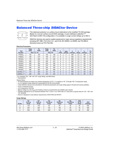 Balanced Three-chip SIDACtor Device