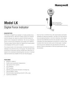 Model LK - Honeywell Test and Measurement Sensors