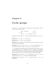 Cyclic groups