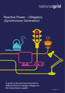 Reactive Power – Obligatory (Synchronous Generation)