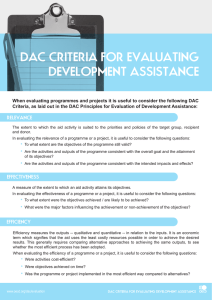 dac criteria for evaluating development assistance