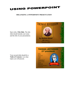 organizing a powerpoint presentation