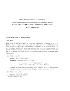 Problem Set 3 Solutions 1