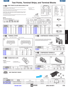 Test Points, Terminal Strips, and Terminal Blocks