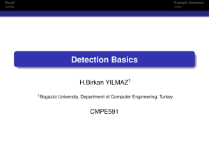 Detection Basics