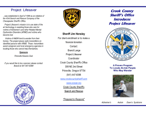 Project Life Saver - Crook County Sheriff