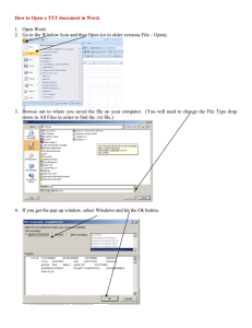 How to Open a TXT document in Word.