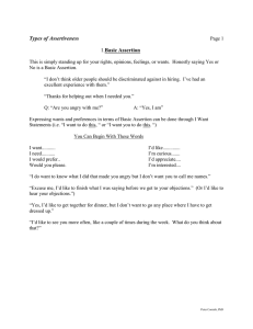 Types of Assertiveness