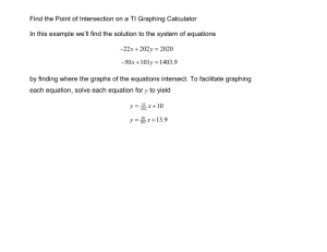Find the Point of Intersection on a TI Graphing