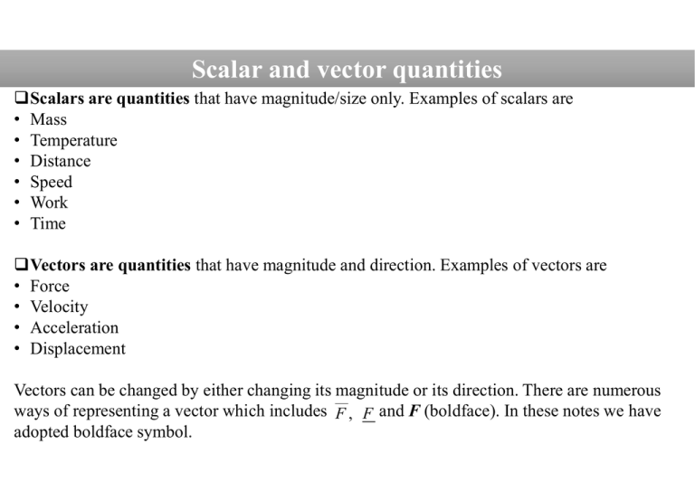 What Does Vector Quantity Mean In Physics at Willie Cheek blog