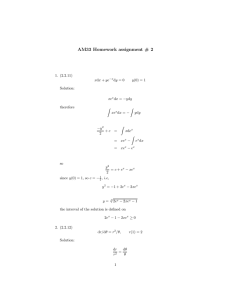 AM33 Homework assignment # 2