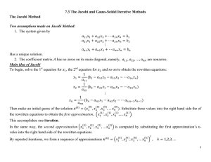 Jacobi & Gauss-Seidel Iterative Methods
