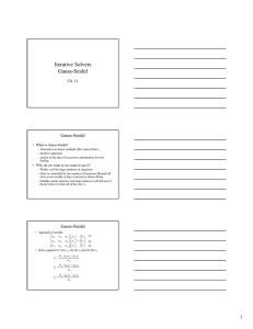 Iterative Solvers Gauss