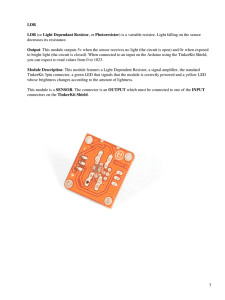 Automatic Light Control Using LDR Project Report