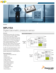 MPL115A Digital barometric pressure sensor - Fact Sheet