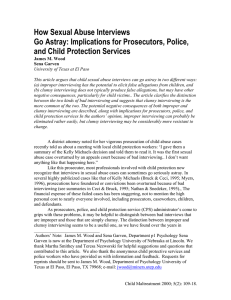 How Sexual Abuse Interviews Go Astray: Implications for