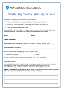 The purpose of this agreement is to discuss and document the
