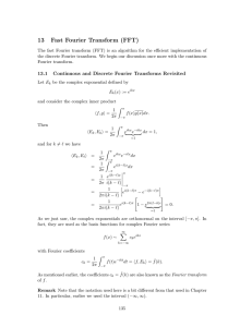 13 Fast Fourier Transform (FFT)