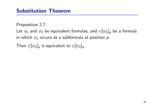 Substitution Theorem