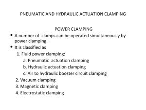 PNEUMATIC AND HYDRAULIC ACTUATION CLAMPING POWER