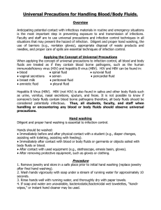Universal Precautions: Blood & Body Fluid Handling