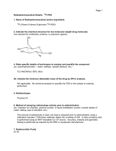 Page 1 Radiopharmaceutical Details: 18F