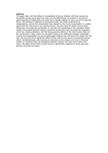 Abstract The paper deals with the effects of cohabitation of grown
