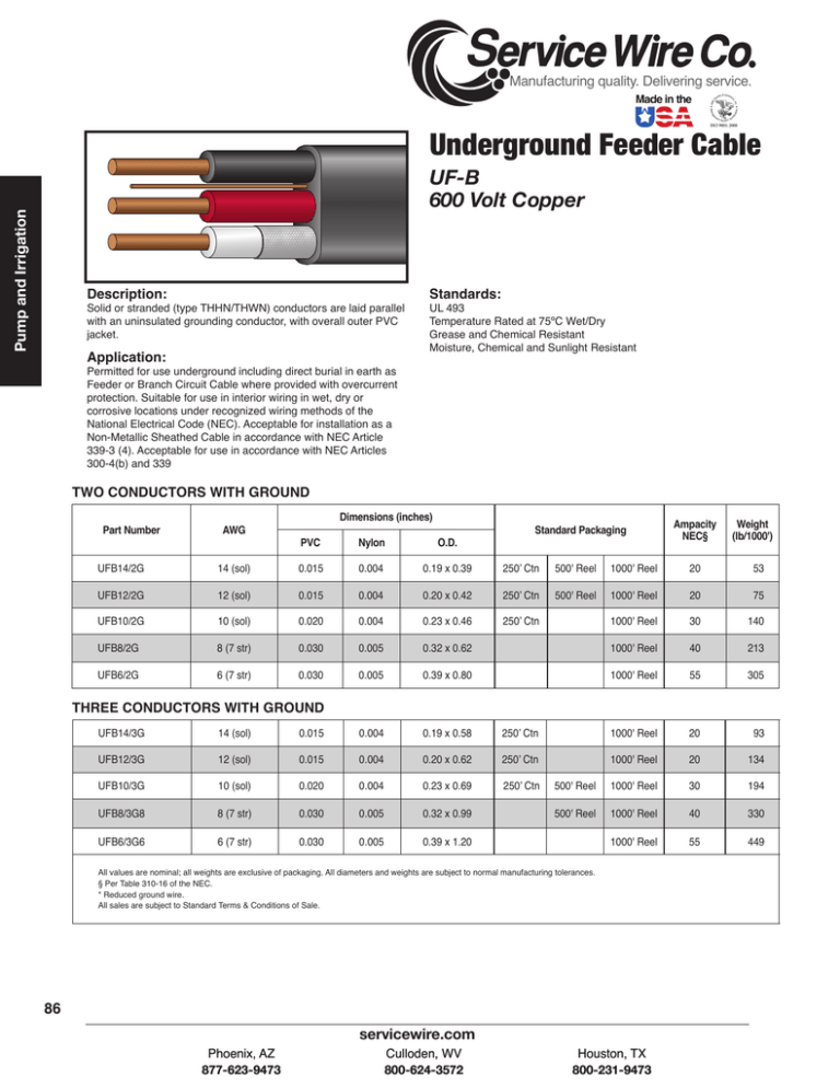 What Is Underground Feeder Cable Used For