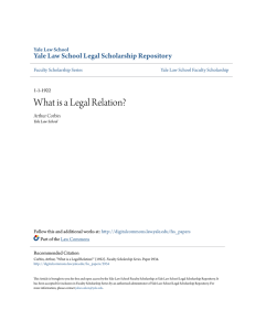 What is a Legal Relation? - Yale Law School Legal Scholarship