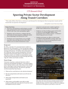 Spurring Private-Sector Development Along Transit Corridors