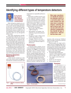 Identifying different types of temperature detectors