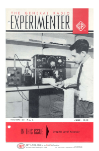 GenRad Experimenter June 1959