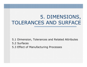 5. DIMENSIONS, TOLERANCES AND SURFACE