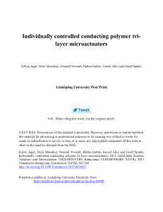 Individually controlled conducting polymer tri