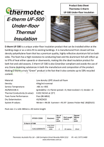 E-therm UF-500 Under-floor Thermal Insulation