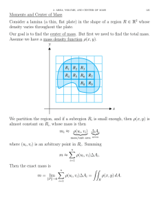 Area, Volume, Center of Mass: Textbook Excerpt
