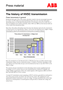 HVDC Transmission History & AC/DC Comparison