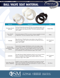 Ball Valve Seat Materials: Teflon, PTFE, UHMWPE Datasheet
