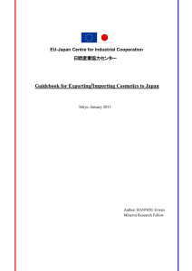 Guidebook for Exporting/Importing Cosmetics to Japan - EU