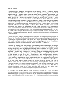 Dear Dr. Wilhelm, I`m doing very well, thank you, and hope that you