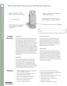 Wireless Miro Decorator Universal Dimmer