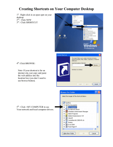 Creating Shortcuts on Your Computer Desktop