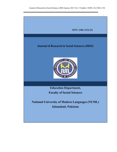 ISSN: 2306-112X Vol:3 No. 1 - National University of Modern